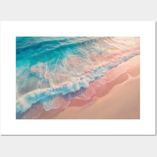 Pastel colors beach Posters and Art